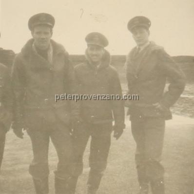 Peter Provenzano Photo Album Image_copy_070.jpg - Peter Provenzano with fellow pilots.  RAF Station Kirton Lindsey, winter of 1941.